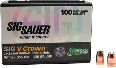 SIERRA V-CROWN 9MM 125GR JHP - for sale