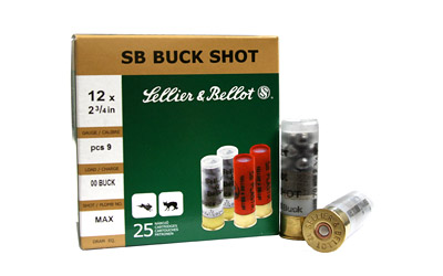 sellier & bellot ammunition - Hunting - 12 Gauge 2.75" - SHOTSHELLS 12GA 1.125OZ #00 25RD/BX for sale