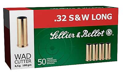 S&B 32 SW LONG 100GR LEAD WADCUTTER 50RD 20BX/CS - for sale