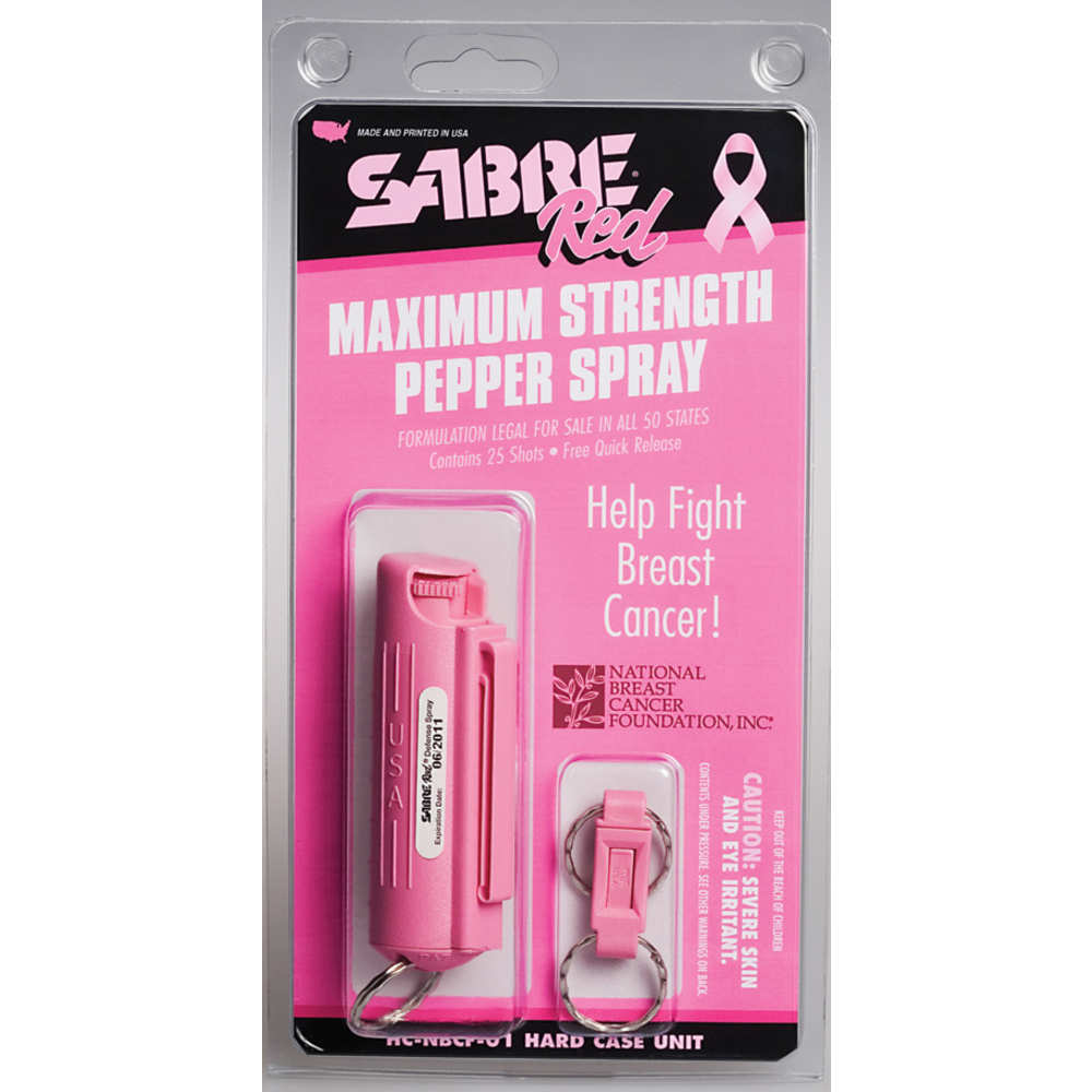 SABRE RED PEPPER SPRAY W/UV DYE NBCF PINK CASE - for sale