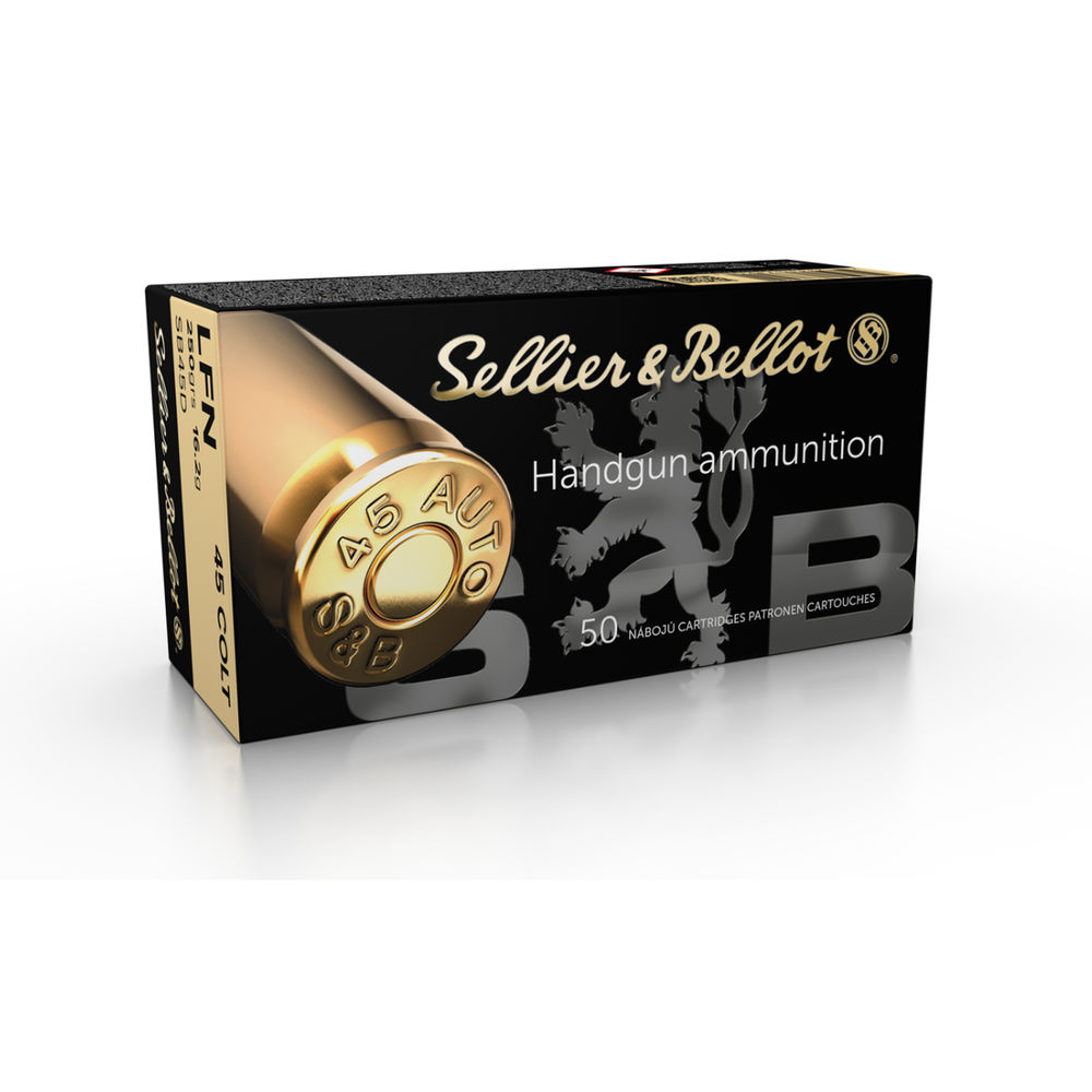S&B 45 LC 250GR LEAD-FP 50RD 12BX/CS - for sale