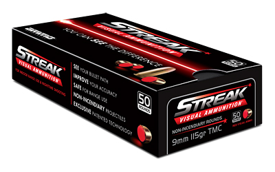 AMMO INC STREAK AMO 9MM 115GR TMC RED 50RD (20 BOX CASE) - for sale