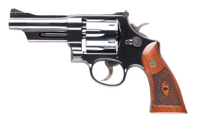 S&W 27 CLASSIC .357 4"AS BLUED CHECKERED WOOD GRIPS - for sale