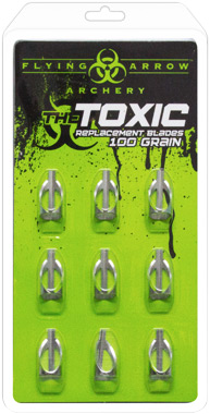 FLYING ARROW REPLACEMENT BLADE TOXIC 100GR 9/PK - for sale