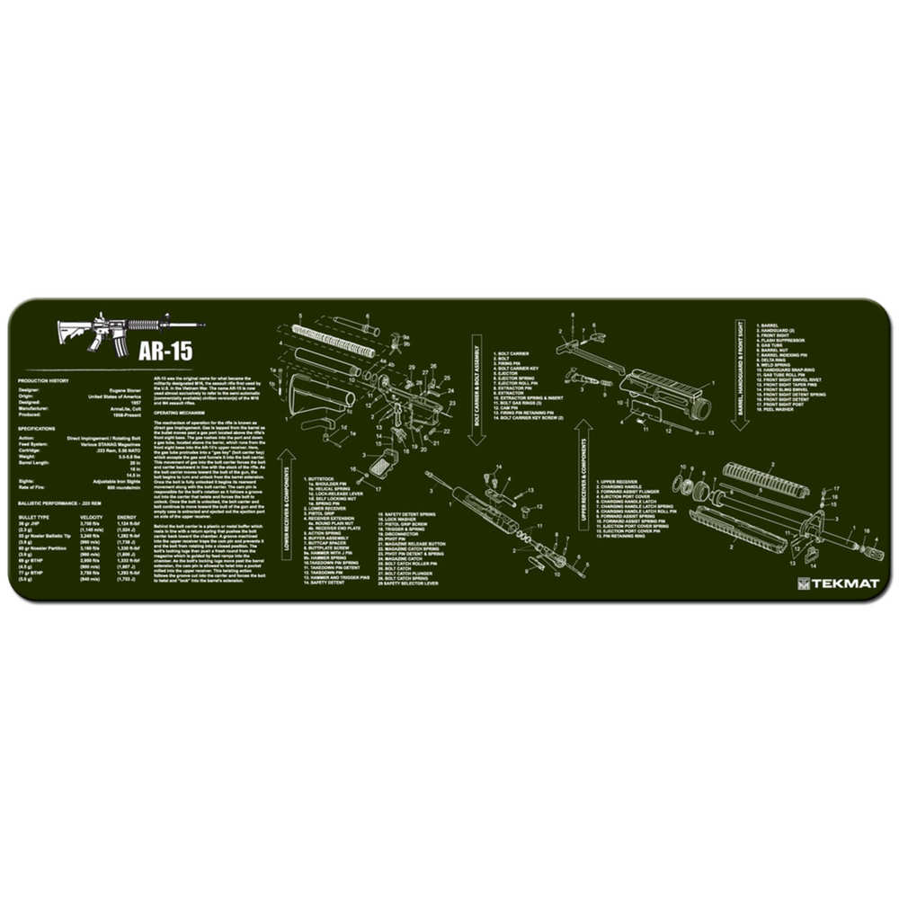 tekmat - AR-15 - TEKMAT AR15 OLIVE DRAB - 12X36IN for sale