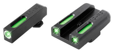 TRUGLO SIGHT SET FOR GLOCK LOW TFX TRITIUM/FIBER OPTIC GREEN - for sale