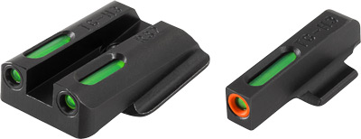 TRUGLO SIGHT SET RUGER LC9/S TFX PRO GREEN/ORANGE OUTLINE< - for sale