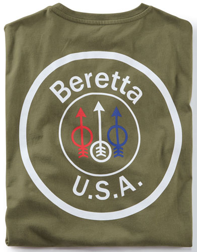 BERETTA T-SHIRT USA LOGO LARGE OD GREEN< - for sale