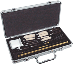 HOPPES DELUXE GUN CLEANING KIT BRASS ROD 31PC W/ALUMINUM BOX - for sale