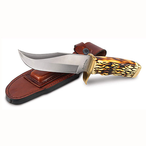 UNCLE HENRY KNIFE NEXT GEN STAGLON 5.5" BLD W/LTHR SHEATH - for sale