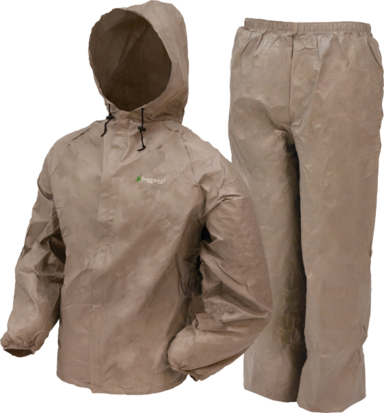 FROGG TOGGS RAIN SUIT MENS ULTRA LITE 2 X-LARGE KHAKI - for sale