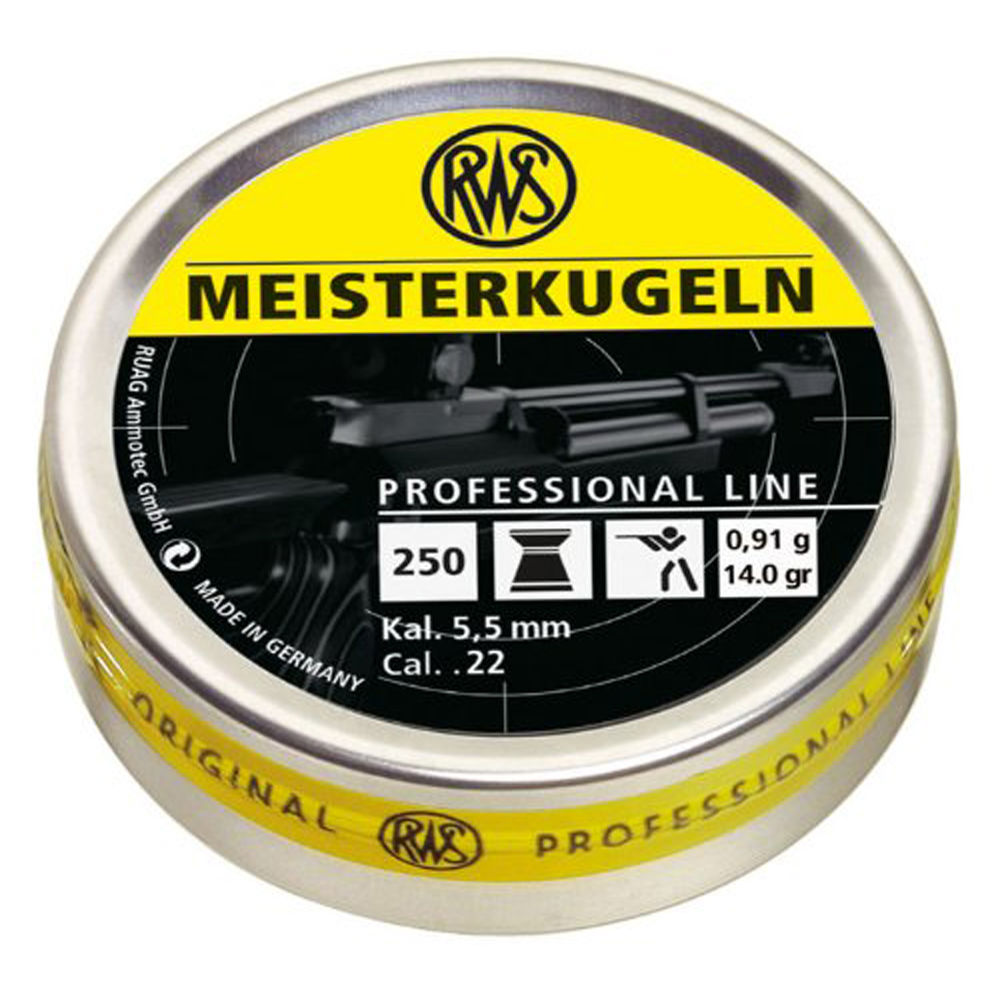 RWS PELLETS 22 MEISTERKUGELN 14 GRAINS PRO-LINE 250-PACK - for sale