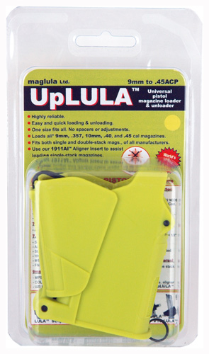 Maglula ltd - UpLULA - 9mm Luger - UP LULA LOADER UNIV PISTOL 9MM-45 LEMON for sale