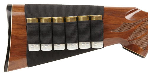 BULLDOG SHOTGUN STOCK SLEEVE HOLDS 6 SHELLS BLACK NYLON - for sale