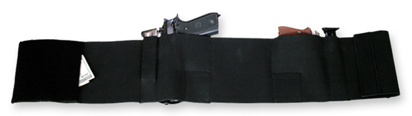 BULLDOG BELLY WRAP HOLSTER BLK MEDIUM  HOLDS 2 GUNS & 2 MAGS - for sale