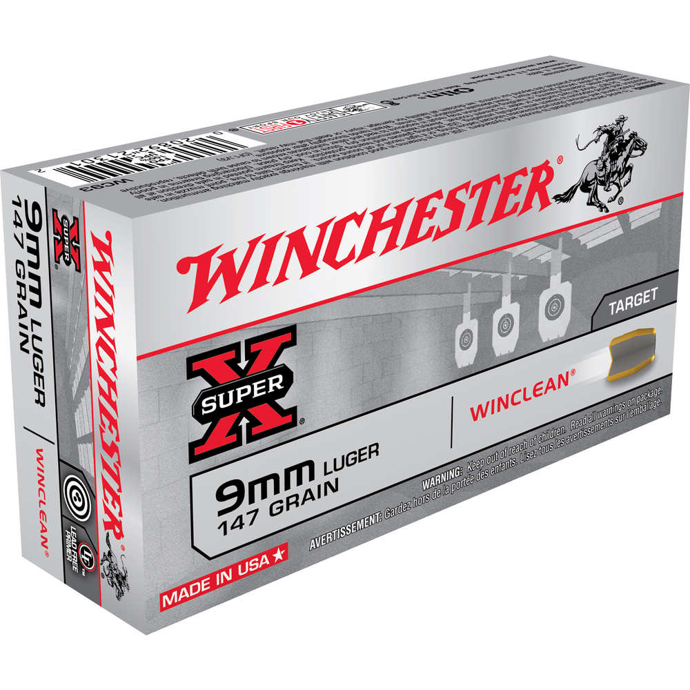 WINCHESTER WINCLEAN 9MM 147GR JSP 50RD 10BX/CS - for sale