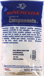 WINCHESTER UNPRIMED CASES 243 WIN 50 PACK 20PK/CS - for sale