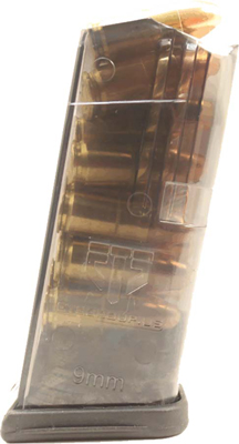 ELITE TACTICAL SYSTEMS GLOCK 26 POLY MAGAZINE SMOKE 10RD 9MM (00516) - for sale
